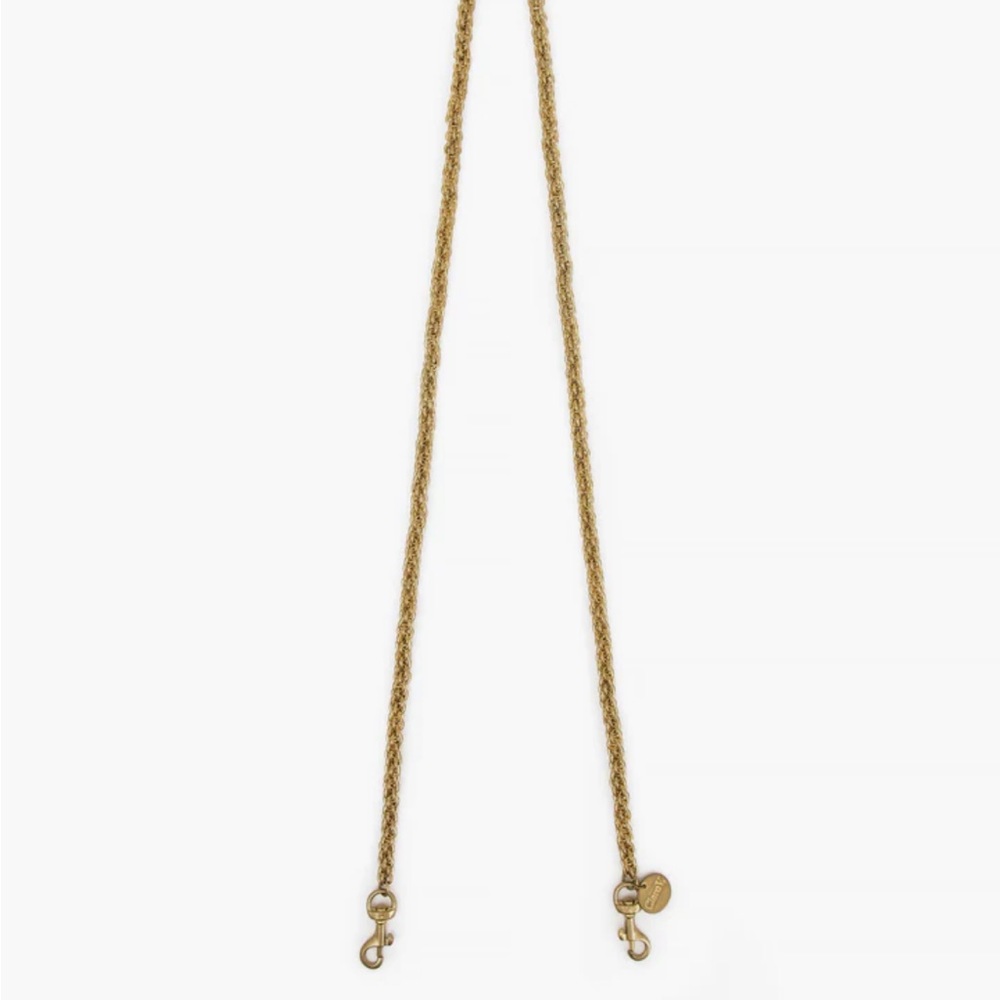 Clare V thick crossbody chain strap brass